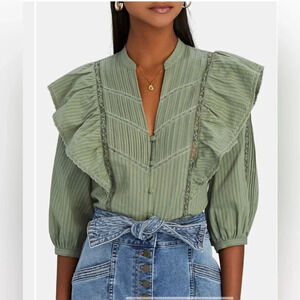 Intermix Eloise Ruffled Button-Down Blouse